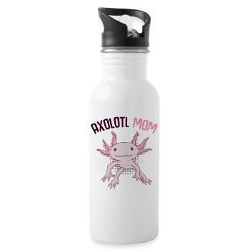 axolotl - Water bottle with straw - white - Right