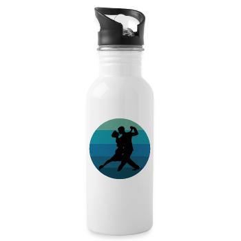 Tango Argentino Passion Tanguero Tanguera - Trinkflasche mit integriertem Trinkhalm - Weiß - Rechts