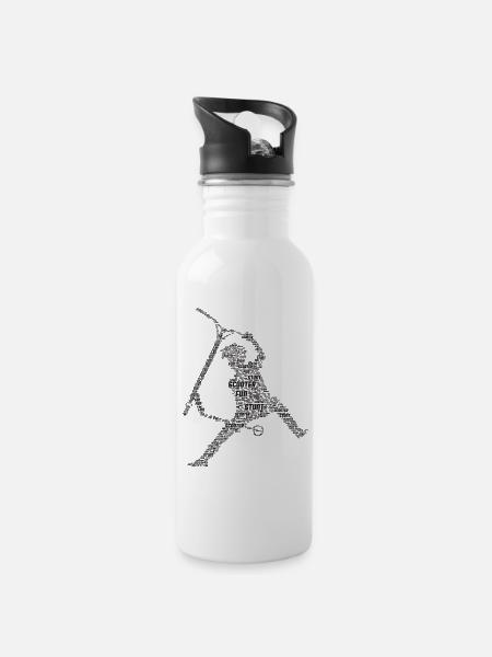 Scooter - Trinkflasche mit integriertem Trinkhalm - Weiß