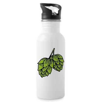 Brasseries houblon Brasserie Alcool Bière - Gourde avec paille intégrée - blanc - Droite