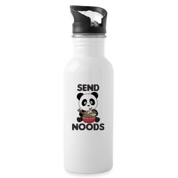 Panda send noods Ramen Süße Kawaii Nudel - Trinkflasche mit integriertem Trinkhalm - Weiß - Rechts