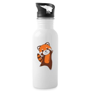 Roter Panda süße Tiere für Kinder Kawaii - Gourde avec paille intégrée - blanc - Droite