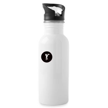 Golf Golf Golfer Golf ball - Water bottle with straw - white - Right