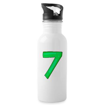 7 - Trinkflasche mit integriertem Trinkhalm - Weiß - Rechts