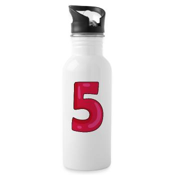 5 - Gourde avec paille intégrée - blanc - Droite
