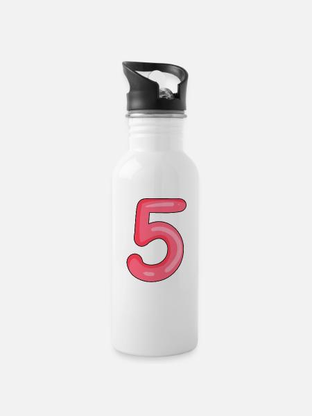 5 - Gourde avec paille intégrée - blanc