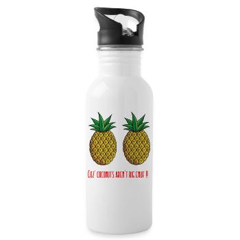 Sommer Sommer Sommer - Trinkflasche mit integriertem Trinkhalm - Weiß - Rechts