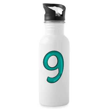 9 - Gourde avec paille intégrée - blanc - Droite
