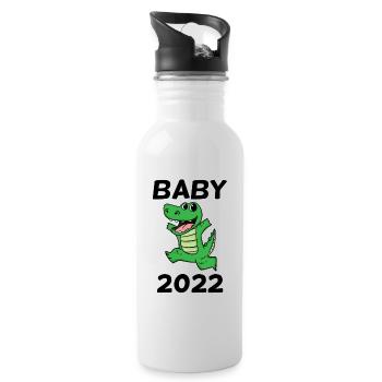 Baby 2022 - Neugeborenes 2022 Baby Geschenk - Trinkflasche mit integriertem Trinkhalm - Weiß - Rechts
