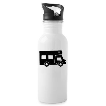 Caravane Camping Camping Camper - Gourde avec paille intégrée - blanc - Droite