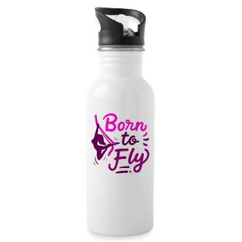 Aerial Yoga Born To Fly Born To Fly Cloth - Water bottle with straw - white - Right