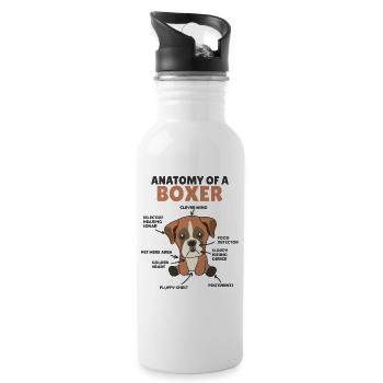 Anatomie d’un boxeur mignon chien chiot - Gourde avec paille intégrée - blanc - Droite