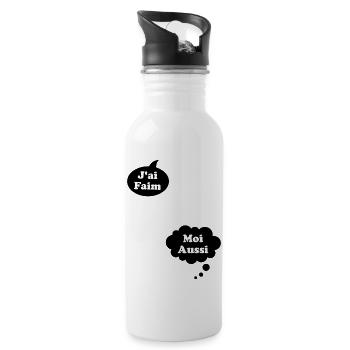 J'ai Faim Moi Aussi Cadeau Humour De Grossesse - Gourde avec paille intégrée - blanc - Droite