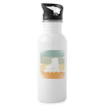 Inline Skates - Water bottle with straw - white - Right
