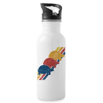 Schildkröte Schildkröten - Trinkflasche mit integriertem Trinkhalm - Weiß - Rechts