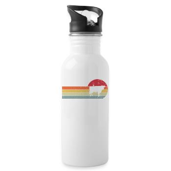 Kuh - Trinkflasche mit integriertem Trinkhalm - Weiß - Rechts