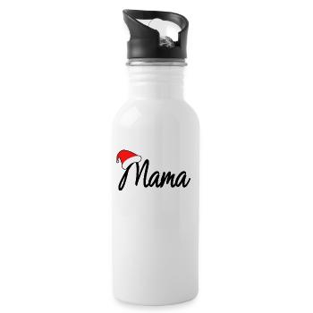 Weihnachten Mama - Trinkflasche mit integriertem Trinkhalm - Weiß - Rechts