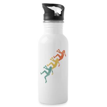 Klettern Mädchen Kletterer - Trinkflasche mit integriertem Trinkhalm - Weiß - Rechts