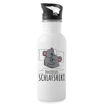 Koala - Trinkflasche mit integriertem Trinkhalm - Weiß - Rechts