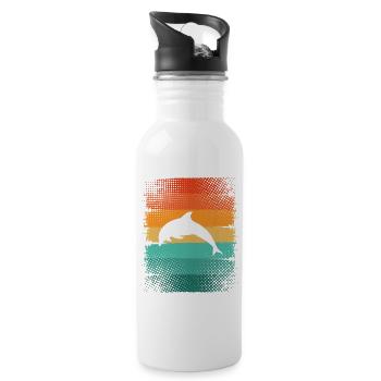 Dolphin - Water bottle with straw - white - Right
