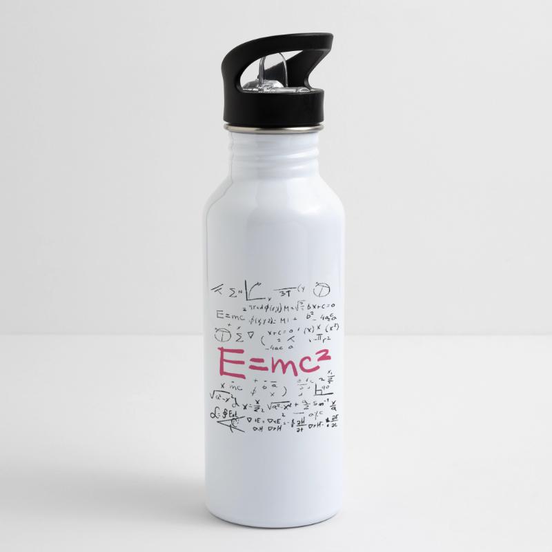 Physics and Math Formulas EMC2 Water bottle with straw