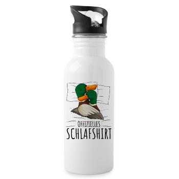Ente - Trinkflasche mit integriertem Trinkhalm - Weiß - Rechts