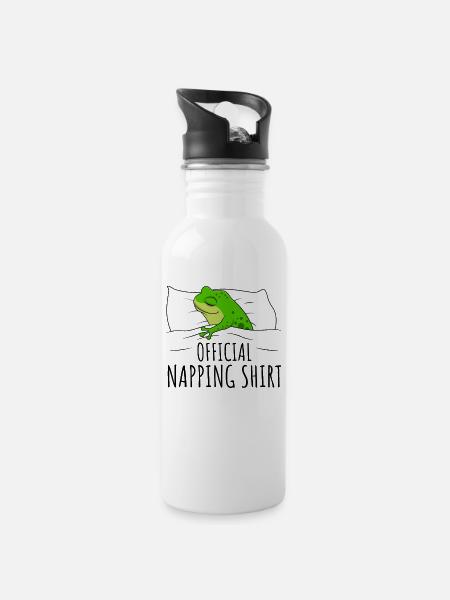 Grenouille - Gourde avec paille intégrée - blanc