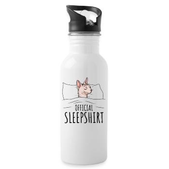 Sphynx Katze - Trinkflasche mit integriertem Trinkhalm - Weiß - Rechts