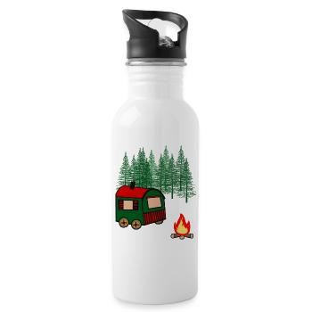 Trailer Leisure Outdoor Freedom Camping Nature - Water bottle with straw - white - Right