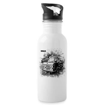 Multicar M22 - Trinkflasche mit integriertem Trinkhalm - Weiß - Rechts