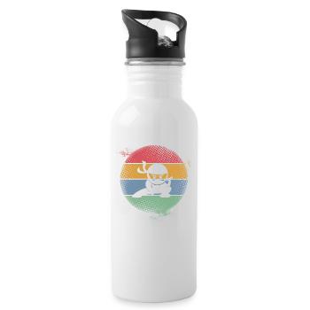 Ninja - Water bottle with straw - white - Right