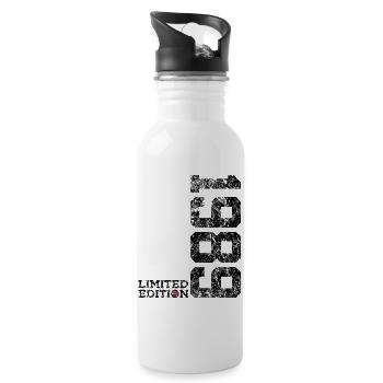 37TH BIRTHDAY 37 YEARS LIMITED EDITION 1989 - Water bottle with straw - white - Right