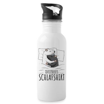 Ratten - Trinkflasche mit integriertem Trinkhalm - Weiß - Rechts