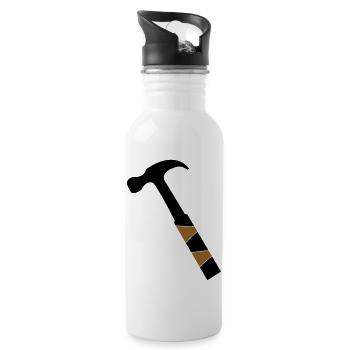 Hammer - Trinkflasche mit integriertem Trinkhalm - Weiß - Rechts