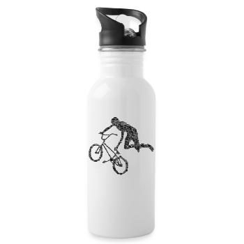 Le BMX - Gourde avec paille intégrée - blanc - Droite