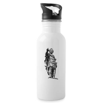 Augustus Augustusbrunnen Augsburg - Trinkflasche mit integriertem Trinkhalm - Weiß - Rechts
