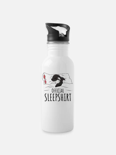 Orca - Trinkflasche mit integriertem Trinkhalm - Weiß