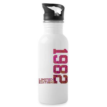 44TH BIRTHDAY PINK LIMITED EDITION 1982 - Water bottle with straw - white - Right