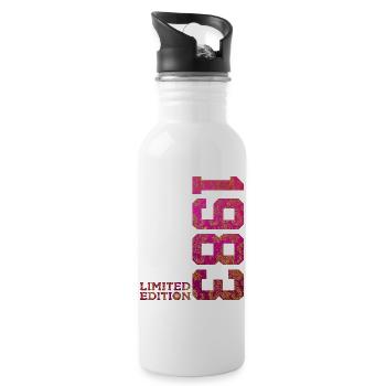 43RD BIRTHDAY PINK LIMITED EDITION 1983 - Water bottle with straw - white - Right