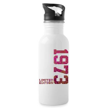 53RD BIRTHDAY PINK LIMITED EDITION 1973 - Water bottle with straw - white - Right
