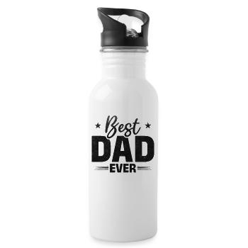 Best Father of All Time Father's Day Dad Quoted - Water bottle with straw - white - Right