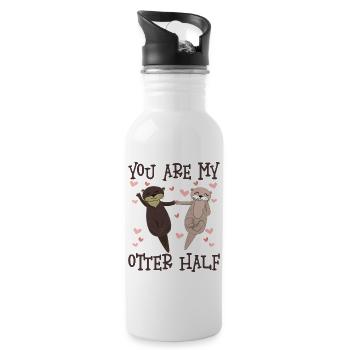 You Are My Otter Half Valentinstag - Trinkflasche mit integriertem Trinkhalm - Weiß - Rechts