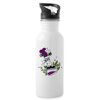 Asexual Potion Ace Pride - Water bottle with straw - white - Right