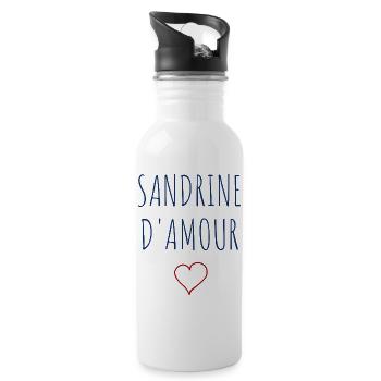 SANDRINE D'AMOUR - COEUR - Gourde avec paille intégrée - blanc - Droite