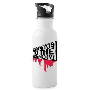 Blood Welcome Shitshow - Gourde avec paille intégrée - blanc - Droite