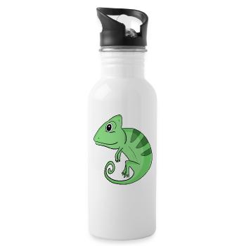 Caméléon - Gourde avec paille intégrée - blanc - Droite