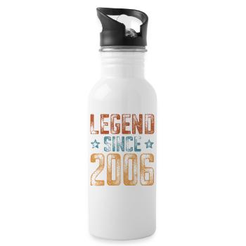 2006 Année de naissance 18e anniversaire - Gourde avec paille intégrée - blanc - Droite