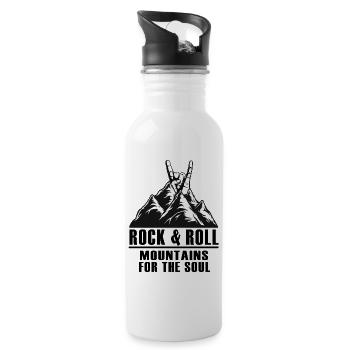 climbing carabiner rock climbing mountain hiking - Water bottle with straw - white - Right
