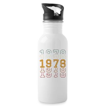 1978 - Water bottle with straw - white - Right