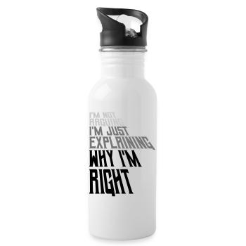 I m not arguing - Water bottle with straw - white - Right
